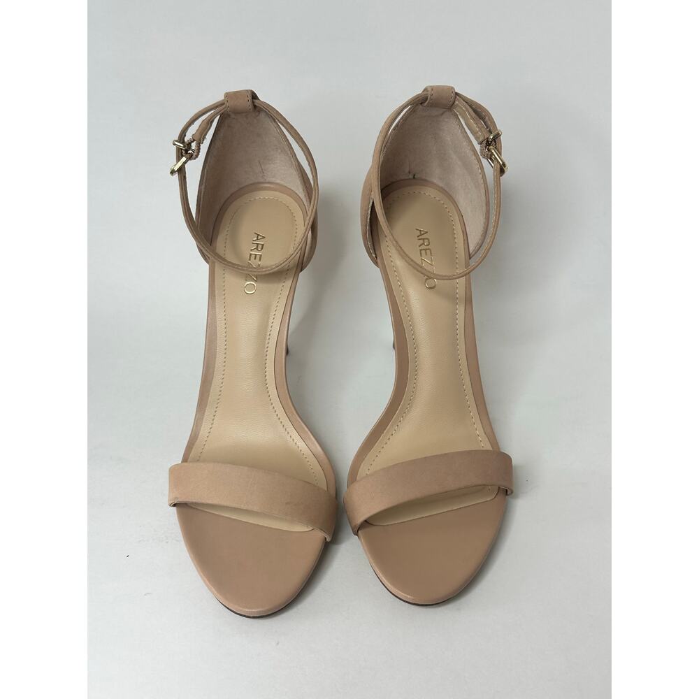 Arezzo Women's Isabelli High Stiletto Sandals True Sand Size 7B NWT